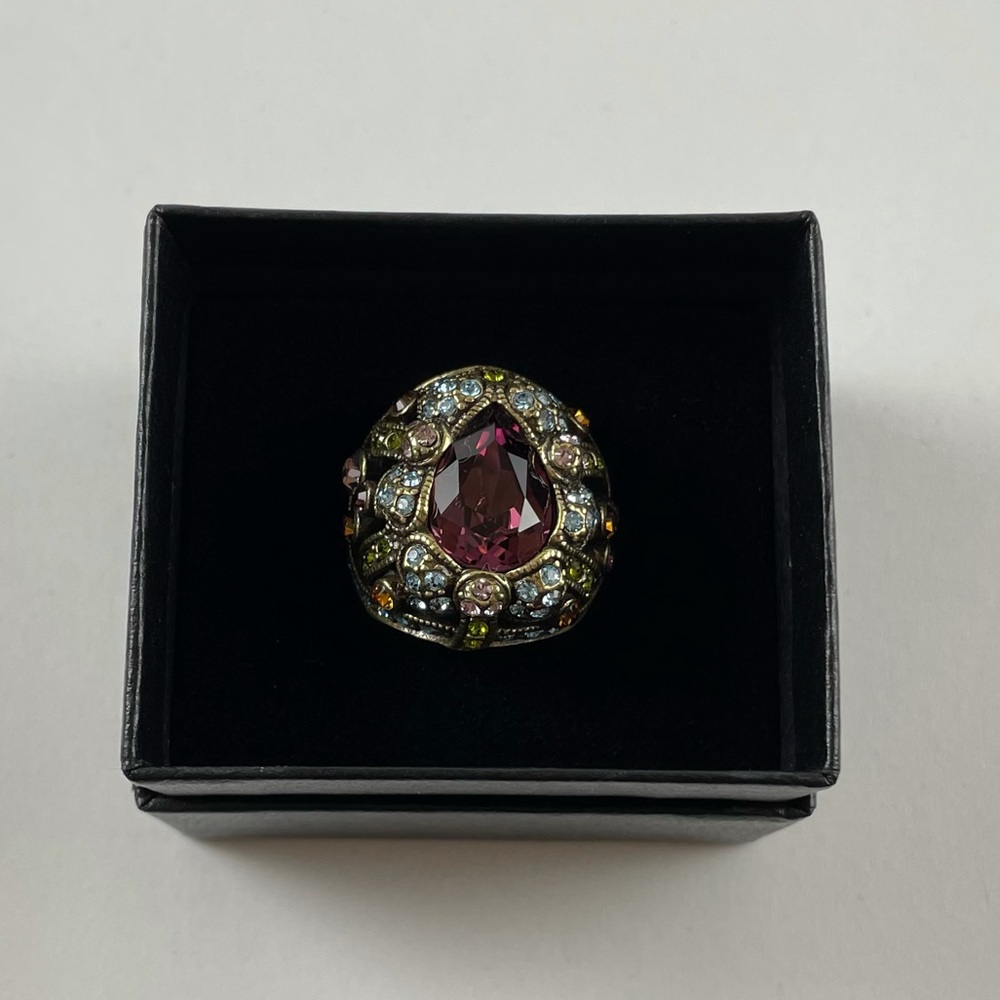 Dome Statement Brass Ring - image 6